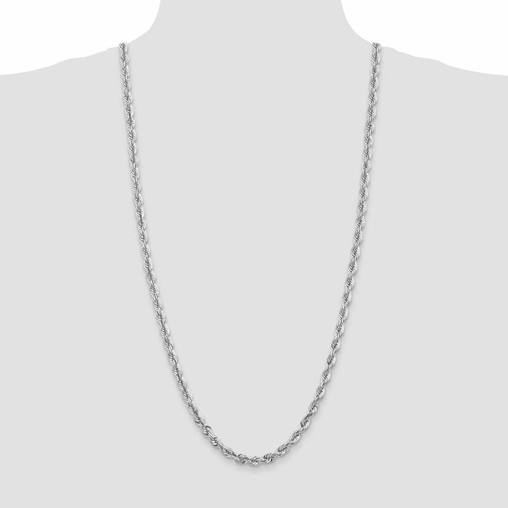 Lovely Rita's Chains 14k White Gold 5.50mm Diamond Cut Rope Chain