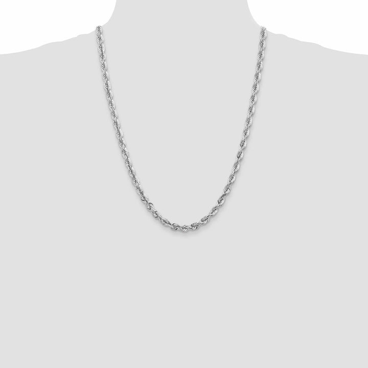 Lovely Rita's Chains 14k White Gold 5.50mm Diamond Cut Rope Chain