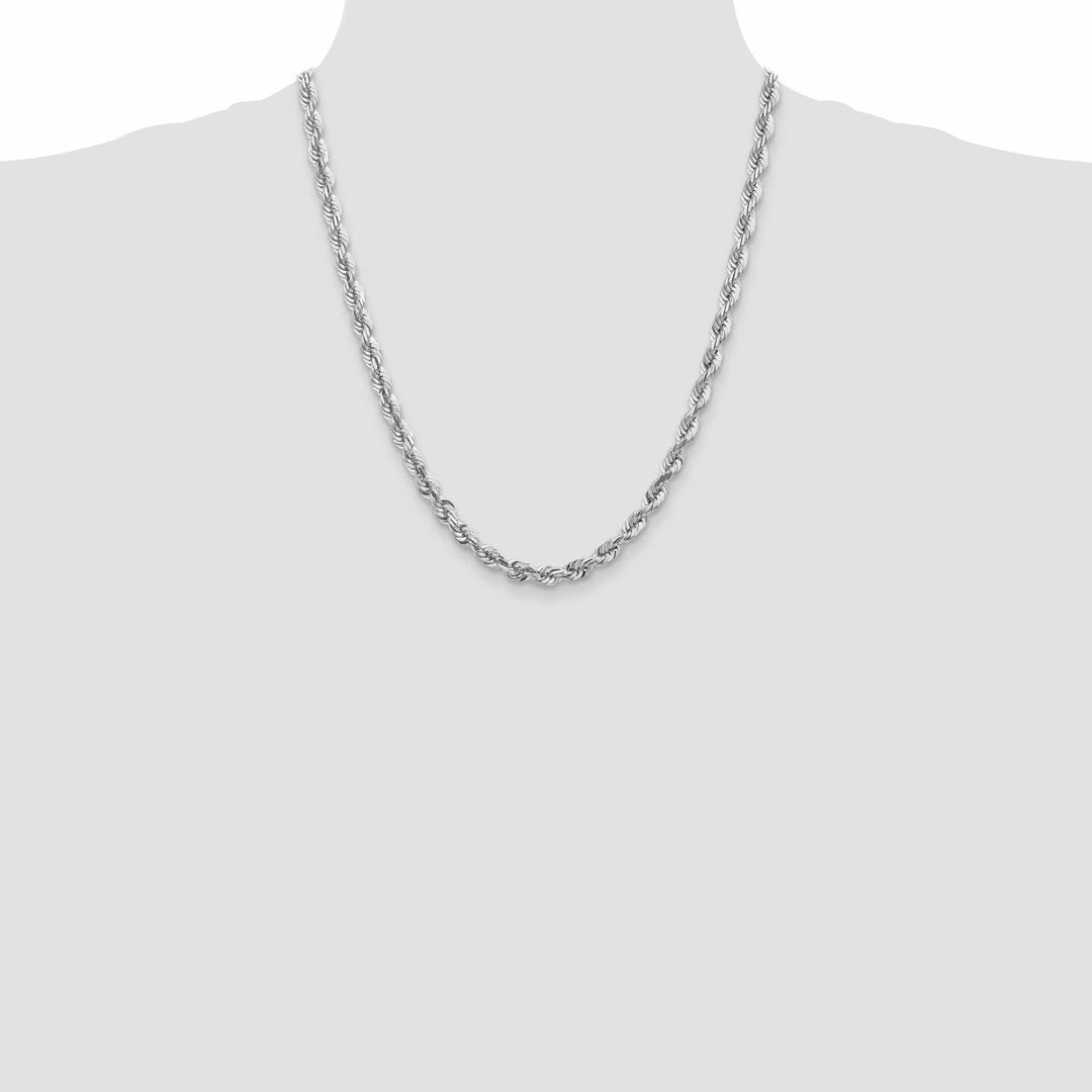 Lovely Rita's Chains 14k White Gold 5.50mm Diamond Cut Rope Chain