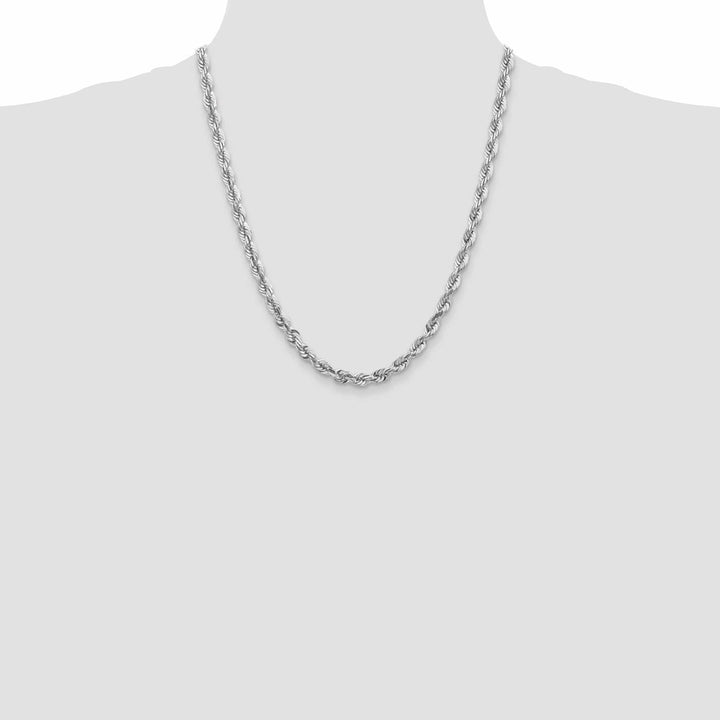 Lovely Rita's Chains 14k White Gold 5.50mm Diamond Cut Rope Chain