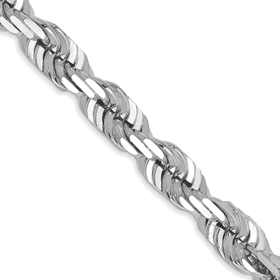 Lovely Rita's Chains 14k White Gold 5.50mm Diamond Cut Rope Chain