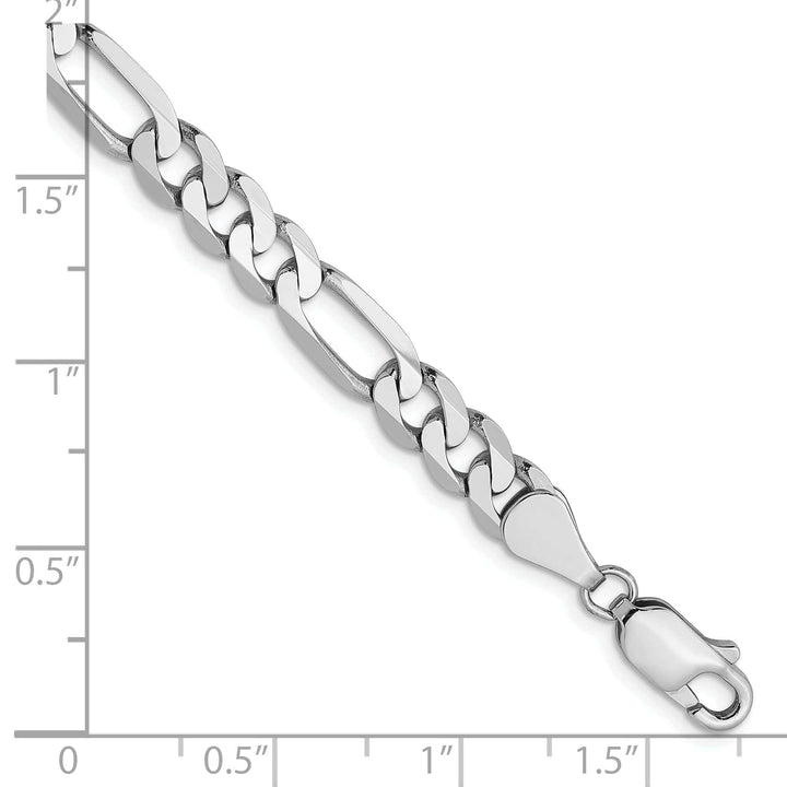 Lovely Rita's Chains 14k White Gold 5.5mm Flat Figaro Chain