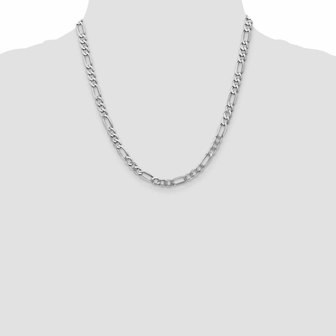 Lovely Rita's Chains 14k White Gold 5.5mm Flat Figaro Chain