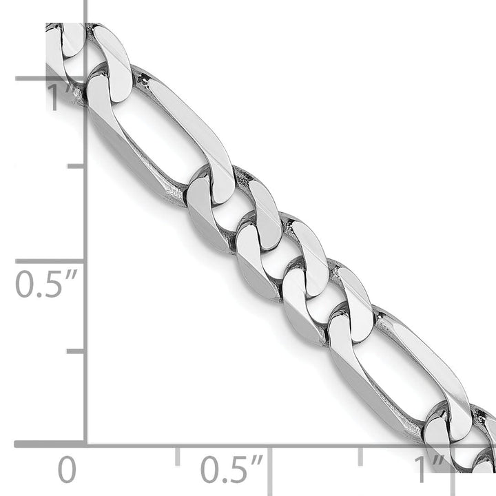 Lovely Rita's Chains 14k White Gold 5.5mm Flat Figaro Chain