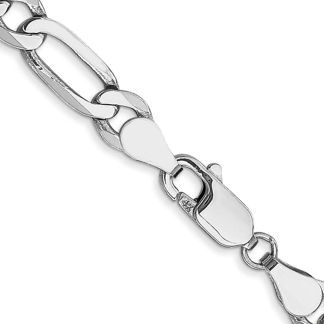 Lovely Rita's Chains 14k White Gold 5.5mm Flat Figaro Chain