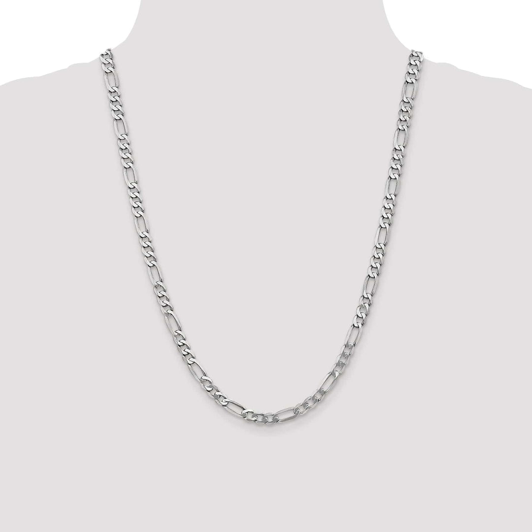 Lovely Rita's Chains 14k White Gold 5.5mm Flat Figaro Chain
