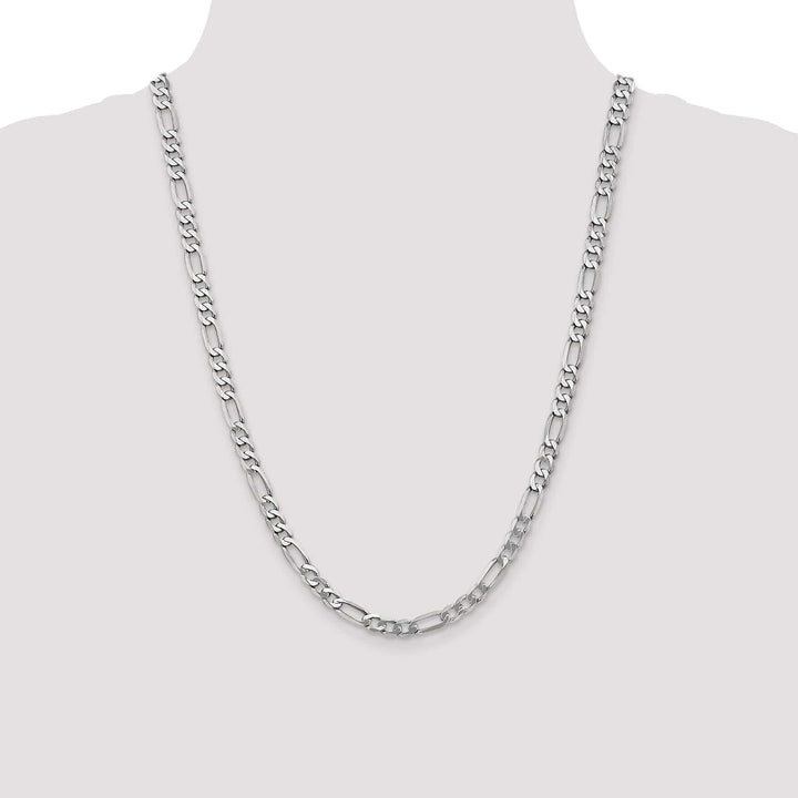 Lovely Rita's Chains 14k White Gold 5.5mm Flat Figaro Chain