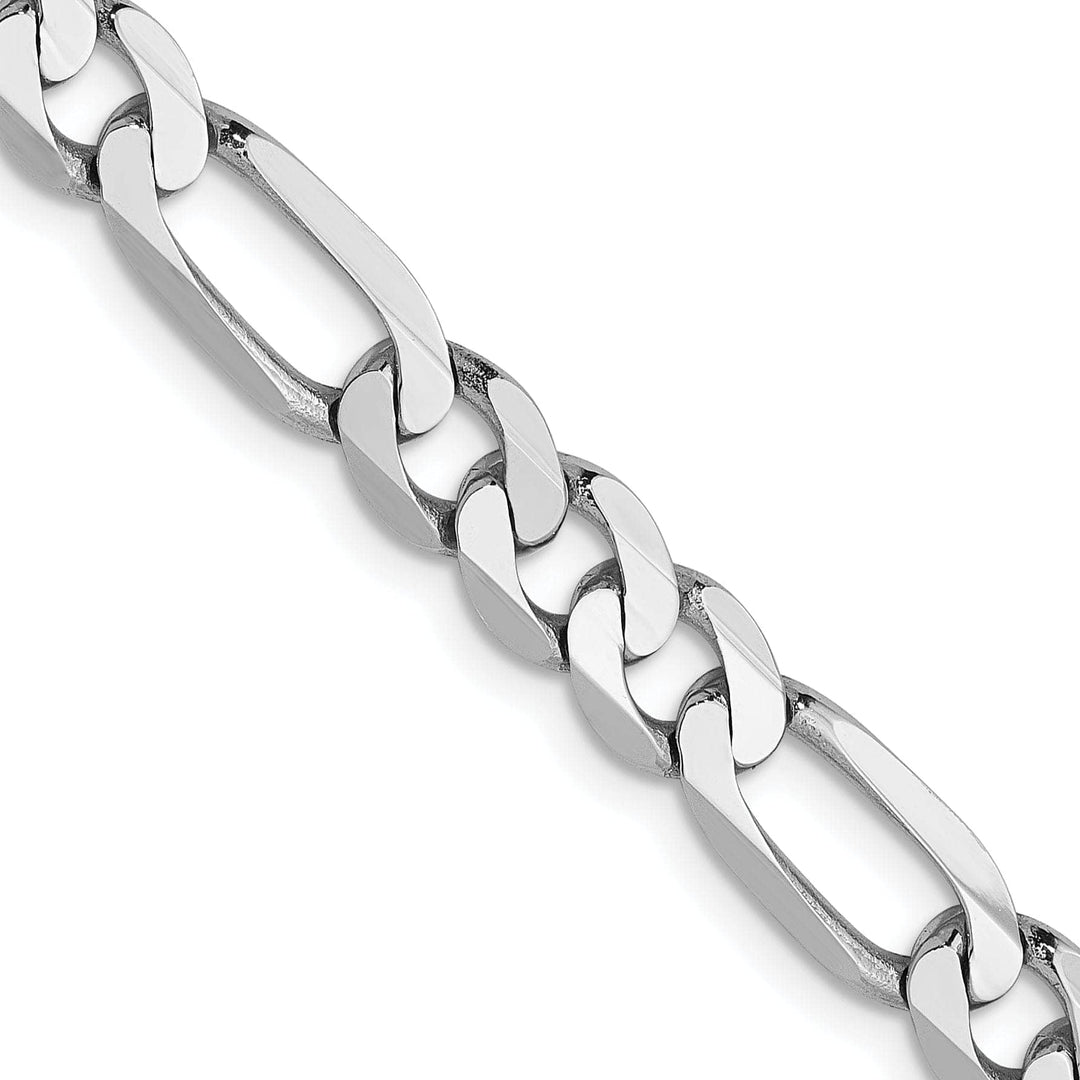 Lovely Rita's Chains 14k White Gold 5.5mm Flat Figaro Chain