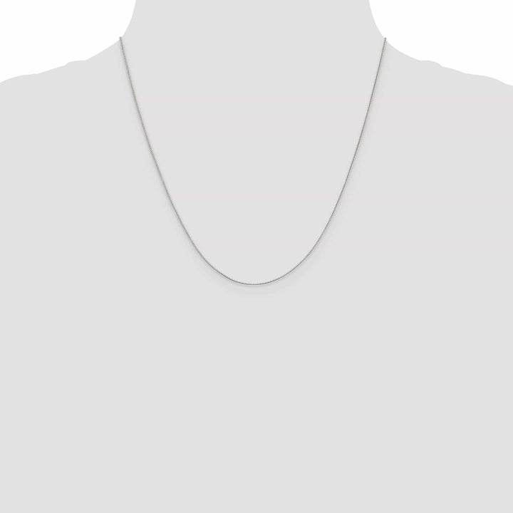 Lovely Rita's Chains 14K White Gold .5 mm Baby Box
