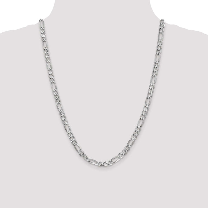 Lovely Rita's Chains 14k White Gold 6.00-mm Flat Solid Figaro Chain