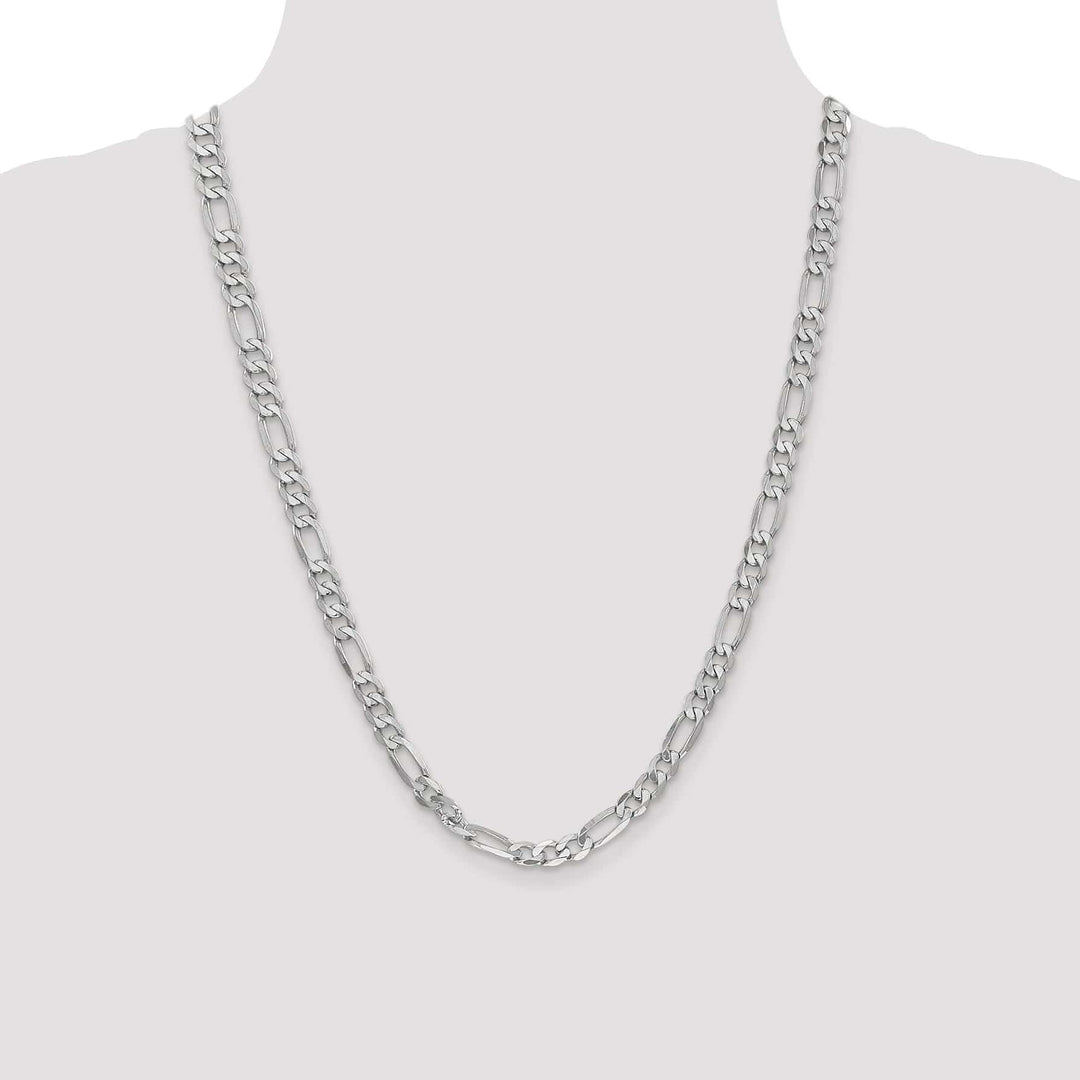 Lovely Rita's Chains 14k White Gold 6.0mm Flat Figaro Chain