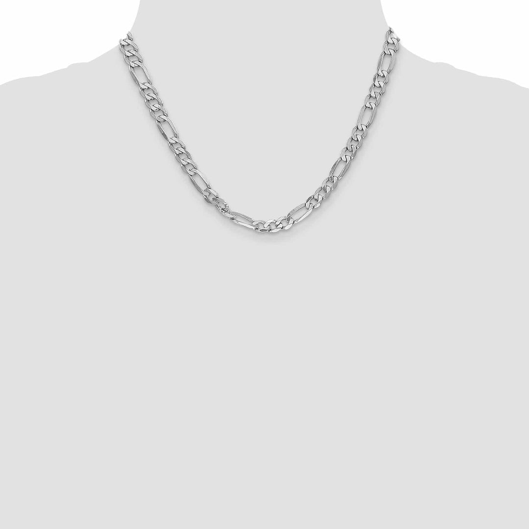 Lovely Rita's Chains 14k White Gold 6.0mm Flat Figaro Chain