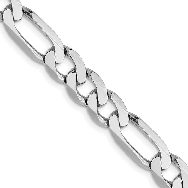 Lovely Rita's Chains 14k White Gold 6.0mm Flat Figaro Chain