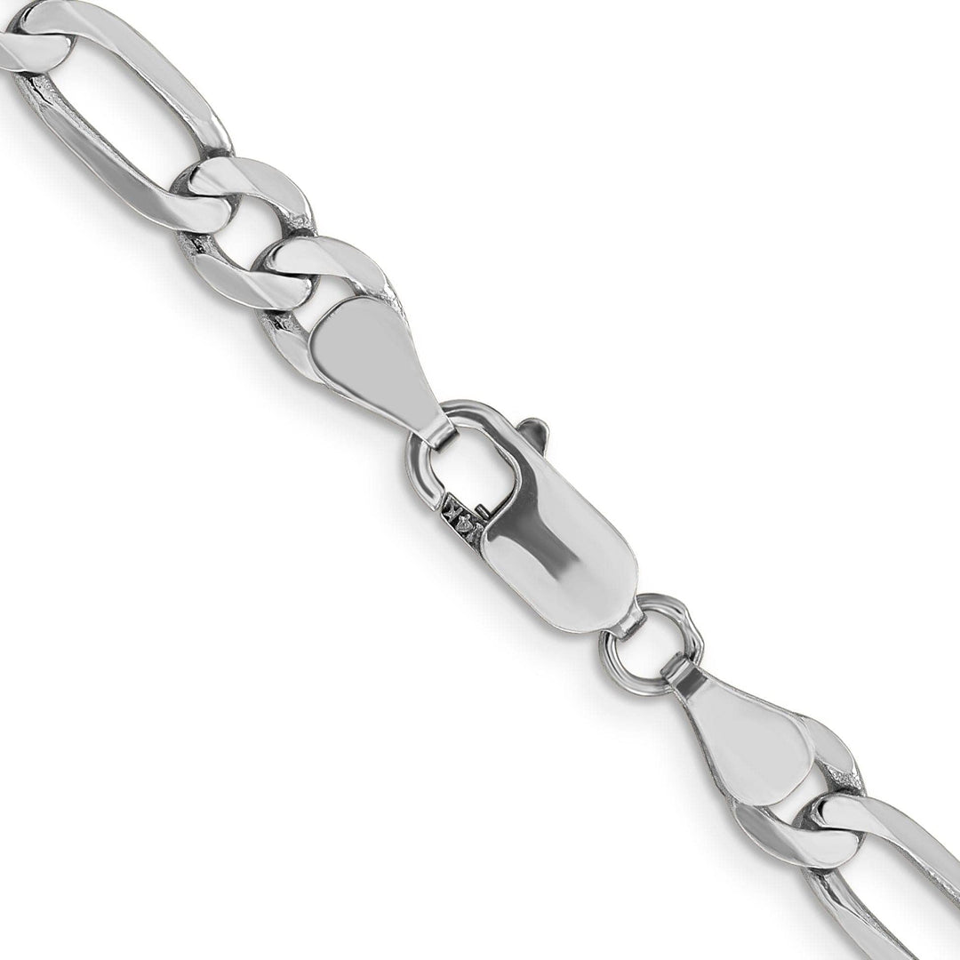 Lovely Rita's Chains 14k White Gold 6.0mm Flat Figaro Chain