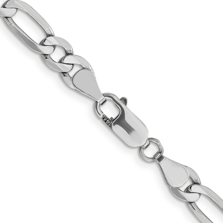Lovely Rita's Chains 14k White Gold 6.0mm Flat Figaro Chain