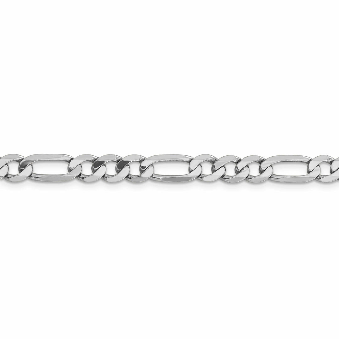 Lovely Rita's Chains 14k White Gold 6.0mm Flat Figaro Chain