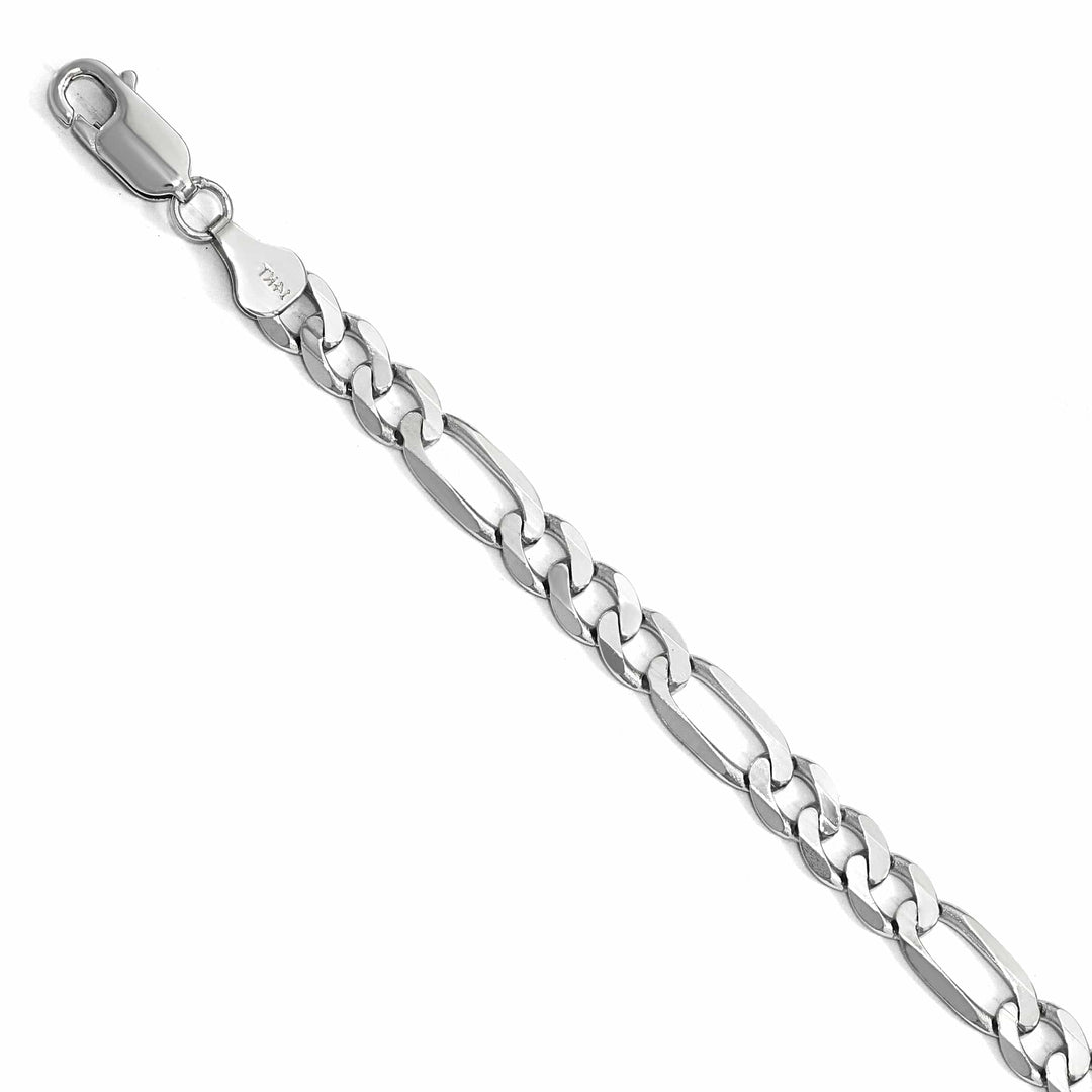 Lovely Rita's Chains 14k White Gold 6.0mm Flat Figaro Chain