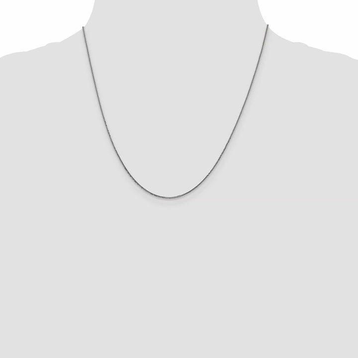 Lovely Rita's Chains 14K White Gold .8 mm D.C Quadra Wheat Chain