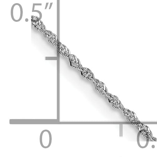 Lovely Rita's Chains 14K White Gold .8 mm Sparkle Singapore Chain