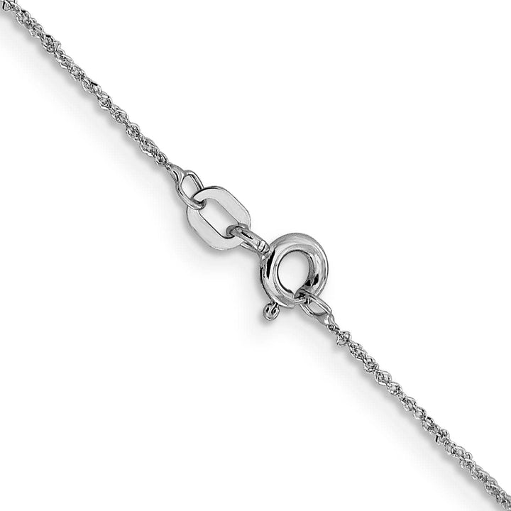 Lovely Rita's Chains 14K White Gold .8 mm Sparkle Singapore Chain