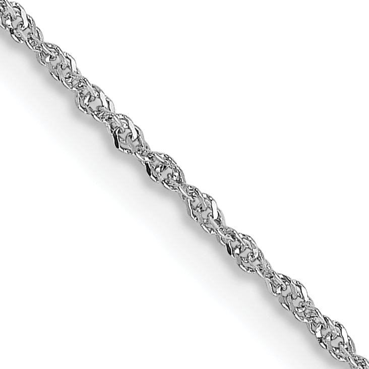 Lovely Rita's Chains 14K White Gold .8 mm Sparkle Singapore Chain