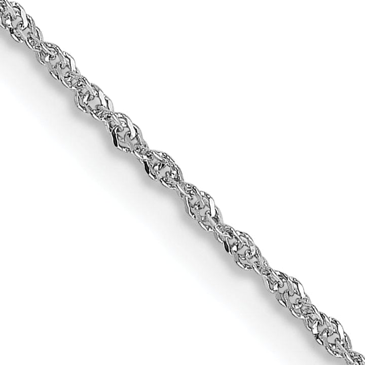Lovely Rita's Chains 14K White Gold .8 mm Sparkle Singapore Chain