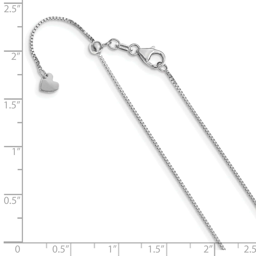 Lovely Rita's Chains 14k White Gold Adjustable .7mm Baby Box Chain