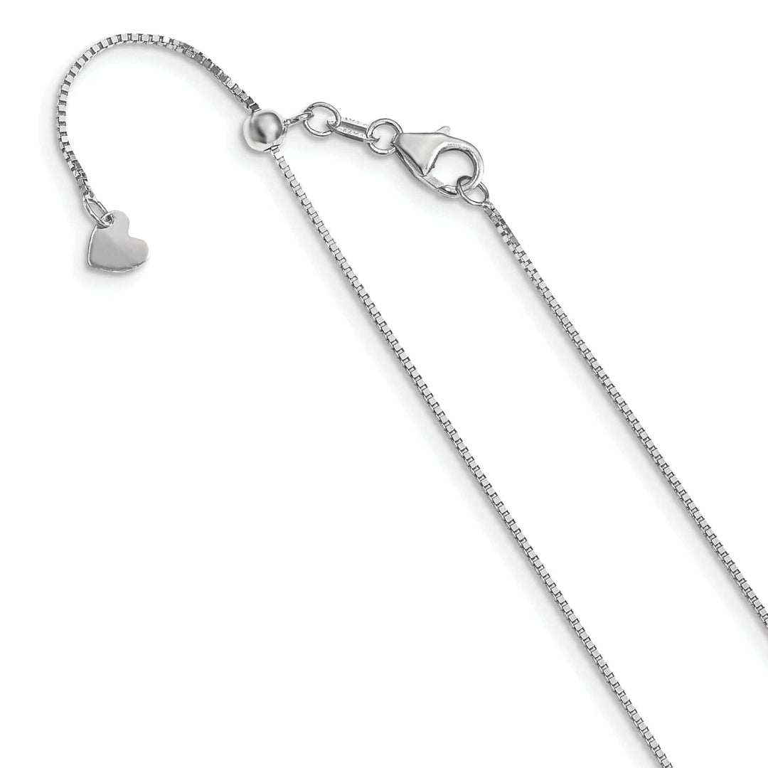 Lovely Rita's Chains 14k White Gold Adjustable .7mm Baby Box Chain