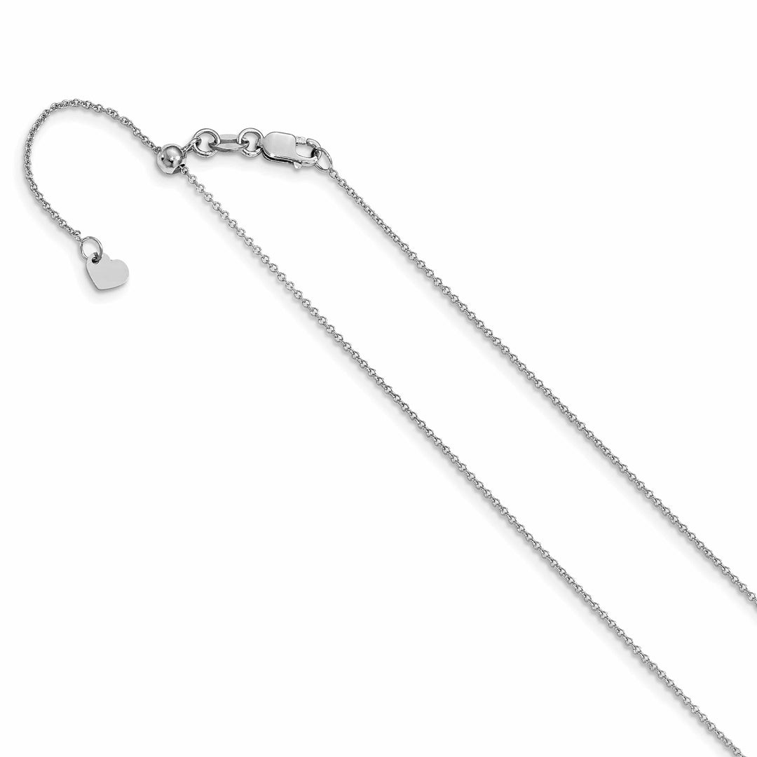 Lovely Rita's Chains 14k White Gold Adjustable .7mm Cable Chain
