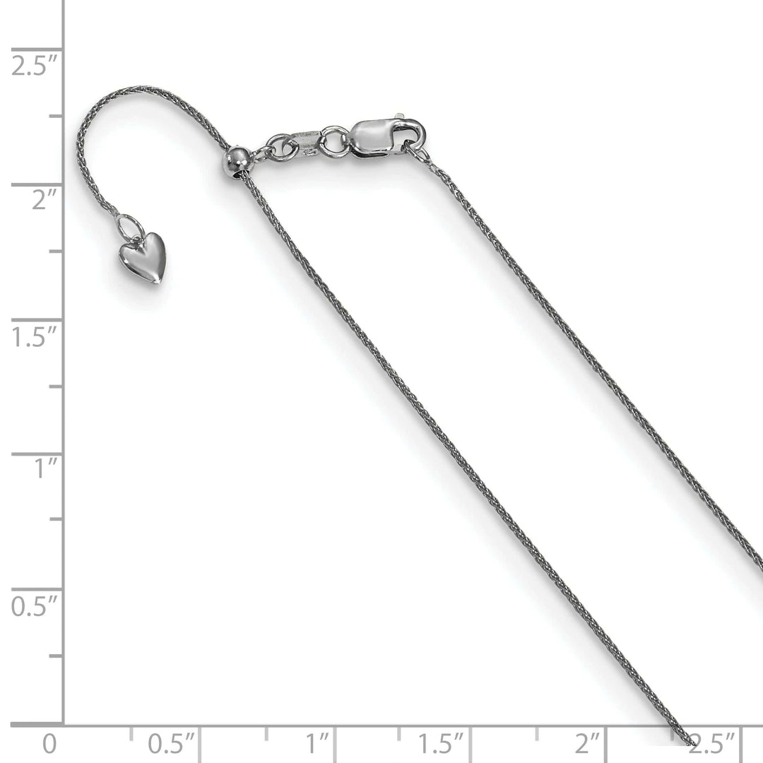 Lovely Rita's Chains 14k White Gold Adjustable .85mm Wheat Chain
