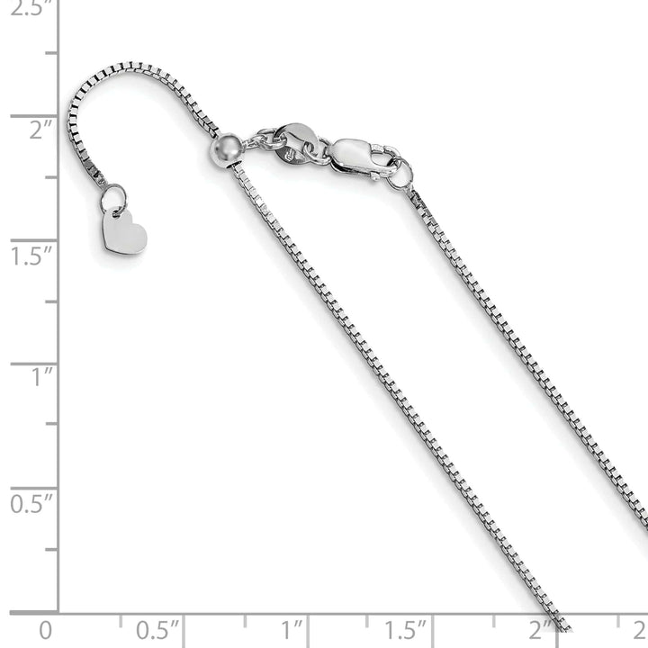 Leslie's Chains 14k White Gold Adjustable Box Chain