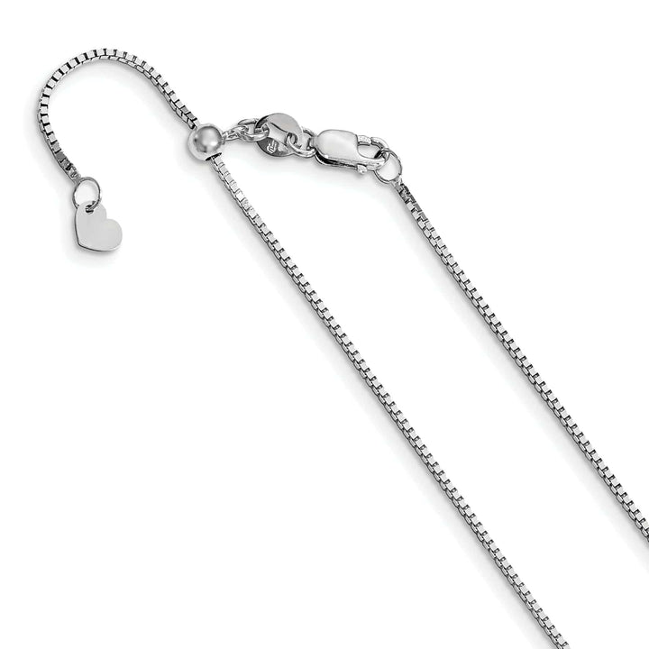 Leslie's Chains 14k White Gold Adjustable Box Chain