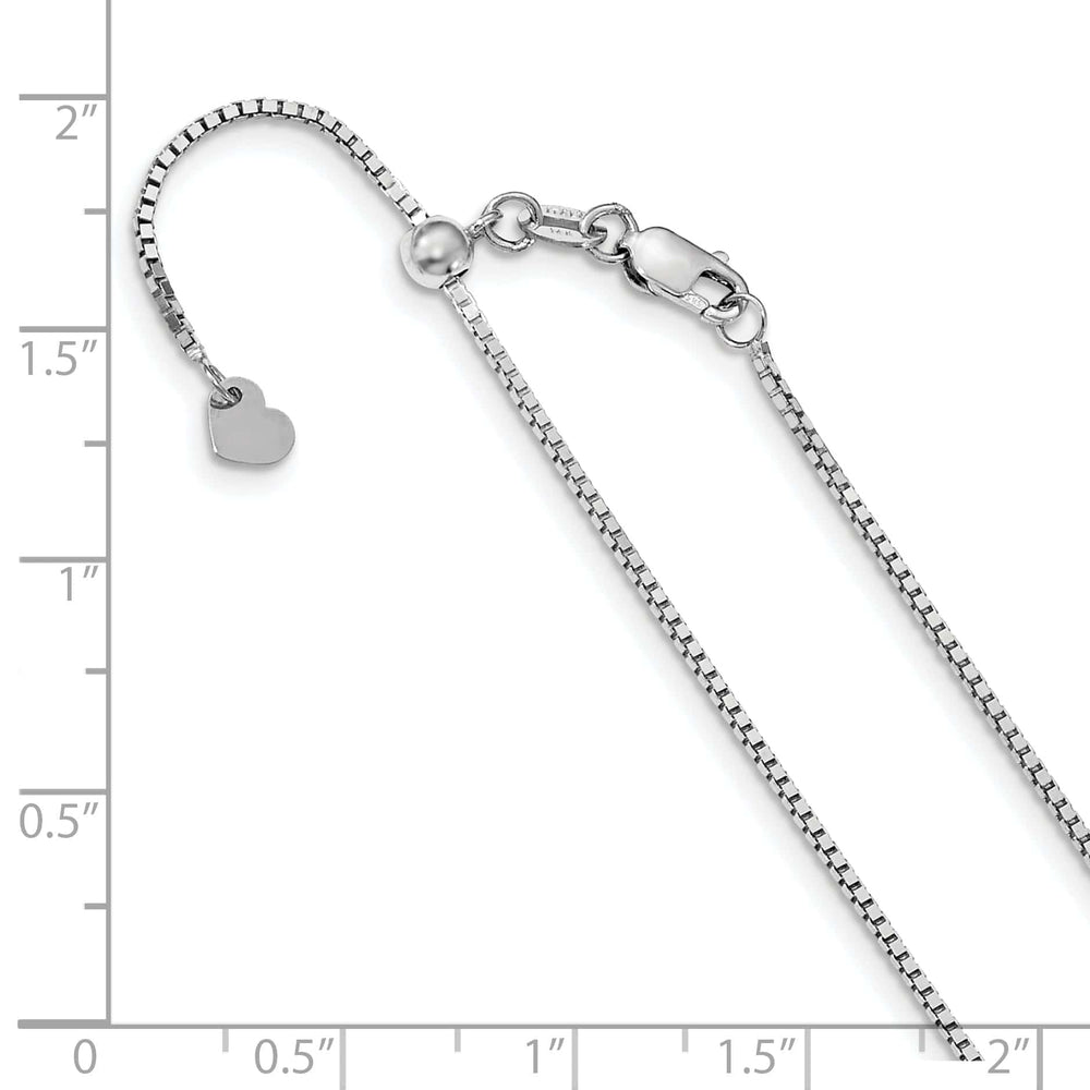 Leslie's Chains 14k White Gold Adjustable Box Chain