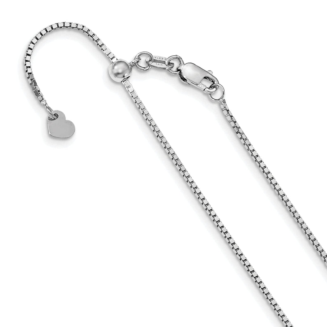 Leslie's Chains 14k White Gold Adjustable Box Chain