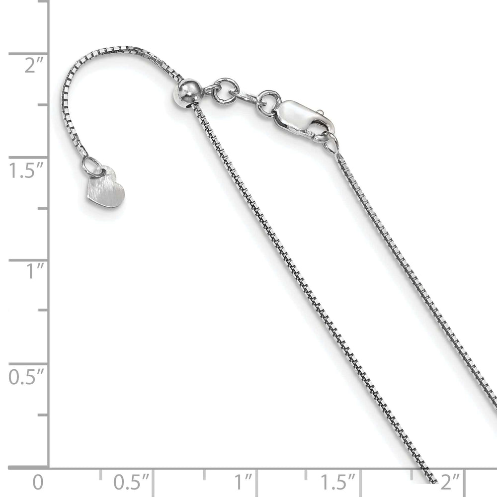 Leslie's Chains 14k White Gold Adjustable Box Chain