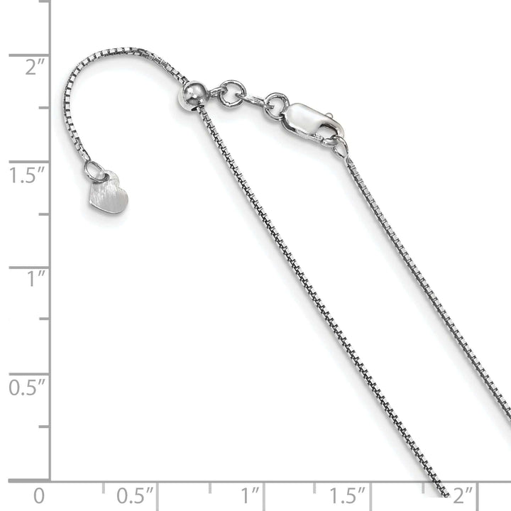 Leslie's Chains 14k White Gold Adjustable Box Chain
