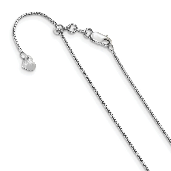 Leslie's Chains 14k White Gold Adjustable Box Chain