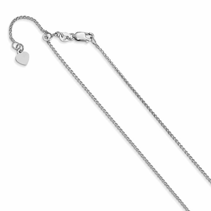 Leslie's Chains 14k White Gold Adjustable Curb Chain