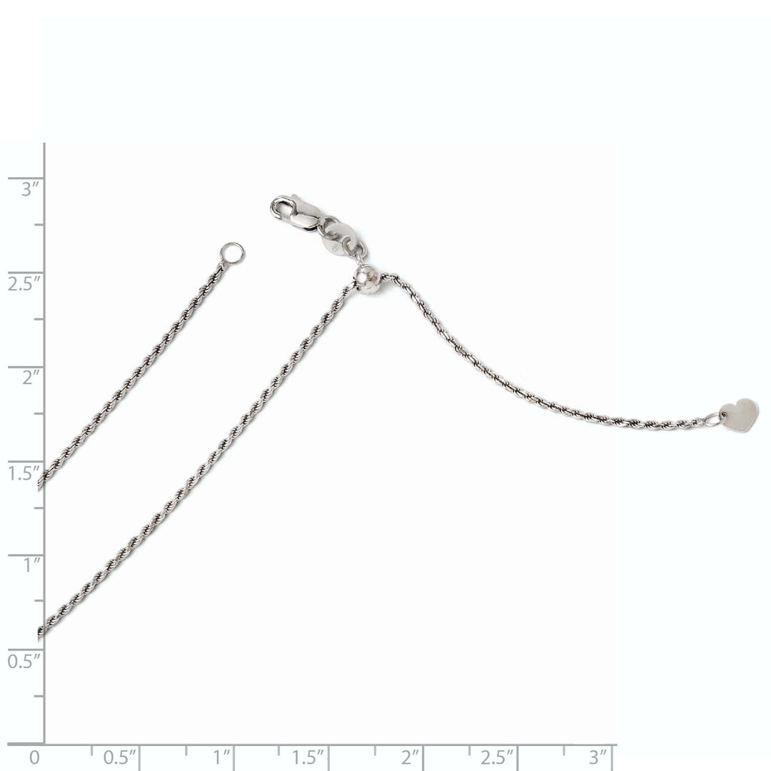 Lovely Rita's Chains 14k White Gold Adjustable Rope Chain
