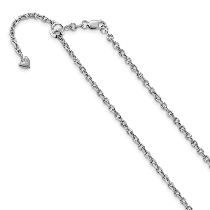 Leslie's Chains 14k White Gold Adjustable Semi Solid Chain