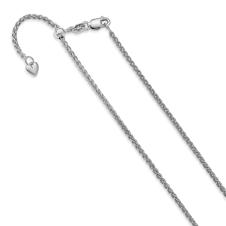 Leslie's Chains 14k White Gold Adjustable Semi Solid Chain