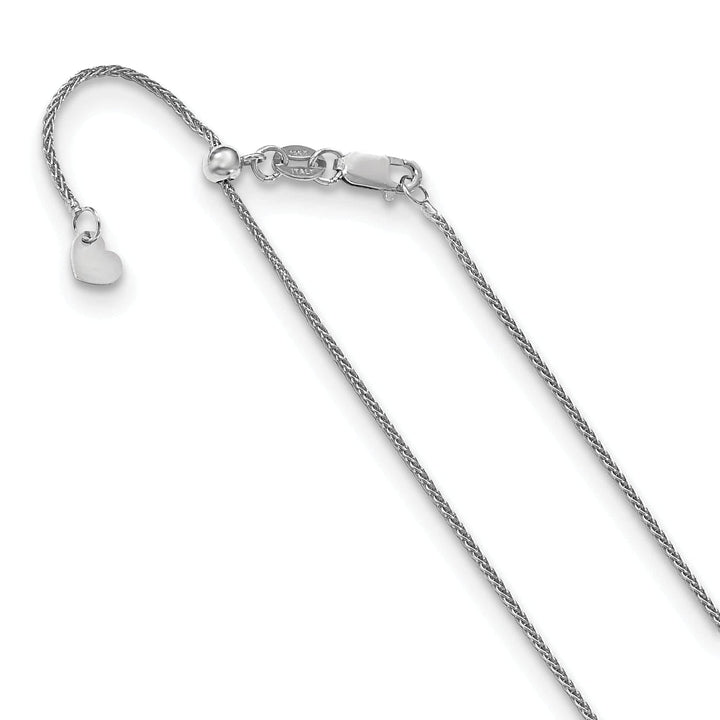 Leslie's Chains 14k White Gold Adjustable Wheat Chain