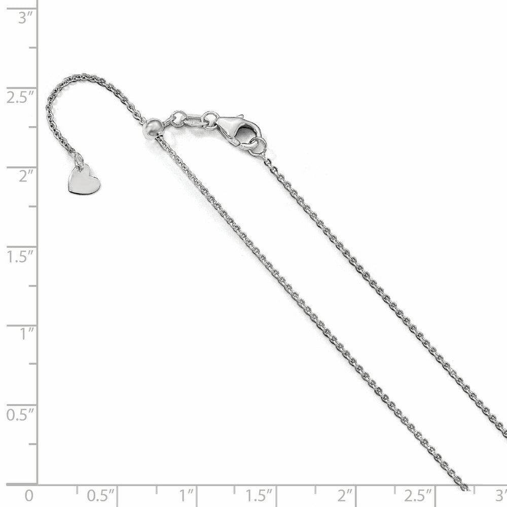 Lovely Rita's Chains 14K White Gold Flat Cable Adjustable Chain