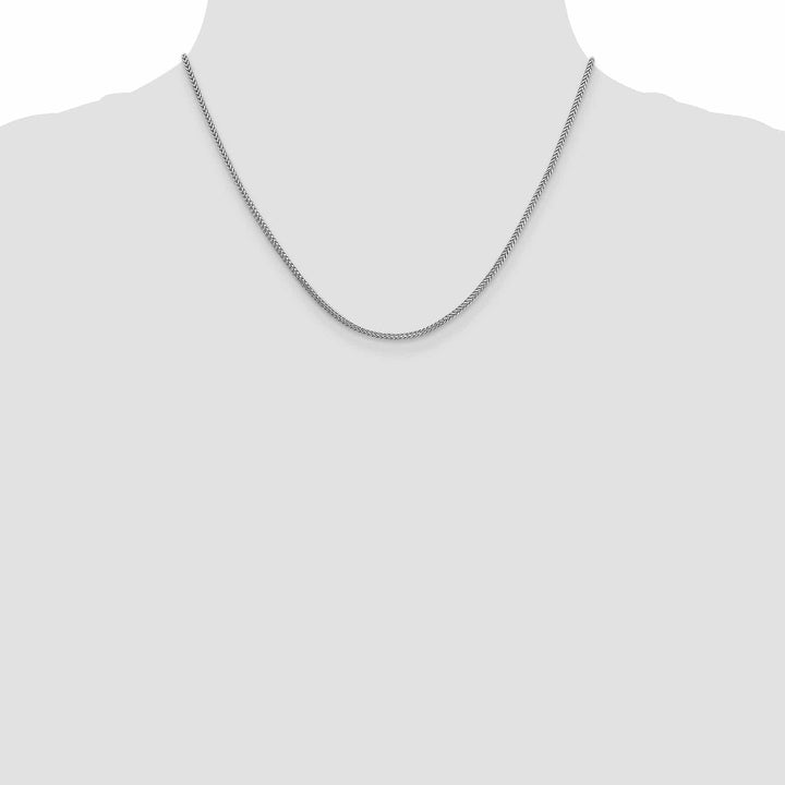 Lovely Rita's Chains 14k White Gold Polished 1.30mm Franco Chain