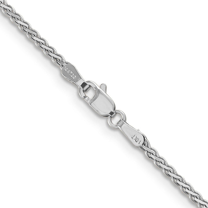 Lovely Rita's Chains 14k White Gold Polished 1.80m Flat Wheat Chain
