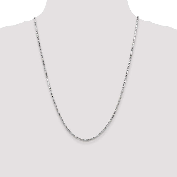 Lovely Rita's Chains 14k White Gold Polished 2.00mm Byzantine Chain
