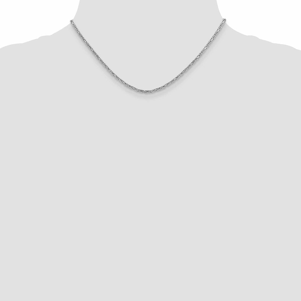 Lovely Rita's Chains 14k White Gold Polished 2.00mm Byzantine Chain