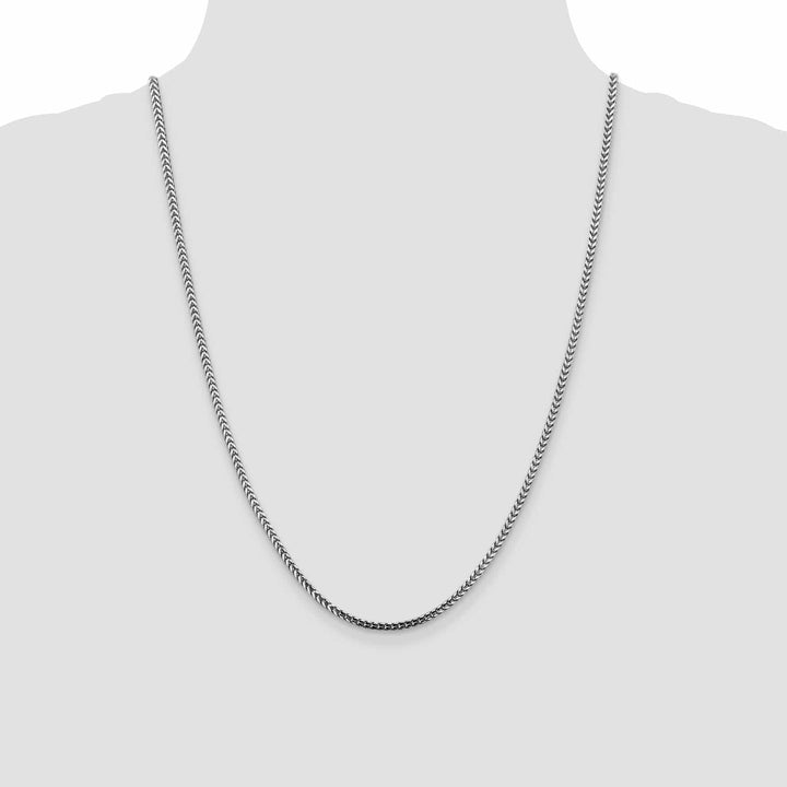 Lovely Rita's Chains 14k White Gold Polished 2.50mm Franco Chain