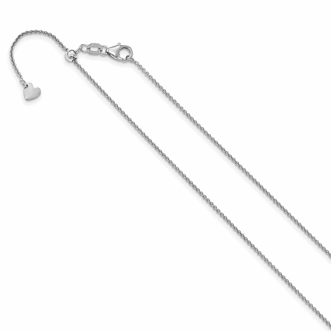 Lovely Rita's Chains 14K White Gold Round Cable Adjustable Chain