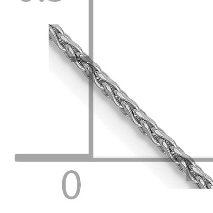 Lovely Rita's Chains 14k White Gold Round Diamond Cut Wheat Chain